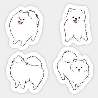 pomeranian dog illustration pack Sticker
